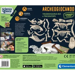 Archeogiocando - T-Rex e Triceratopo^Clementoni New