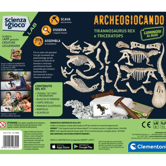 Archeogiocando - T-Rex e Triceratopo^Clementoni New