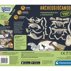 Archeogiocando - T-Rex e Triceratopo^Clementoni New