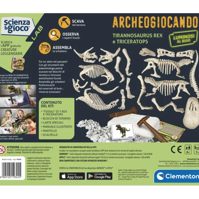 Archeogiocando - T-Rex e Triceratopo^Clementoni New