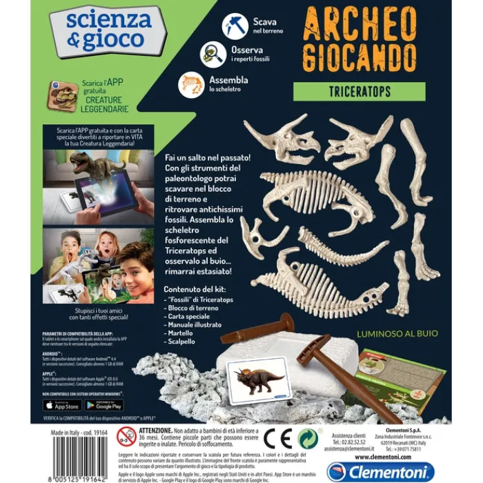 Archeogiocando - Triceratopo^Clementoni New