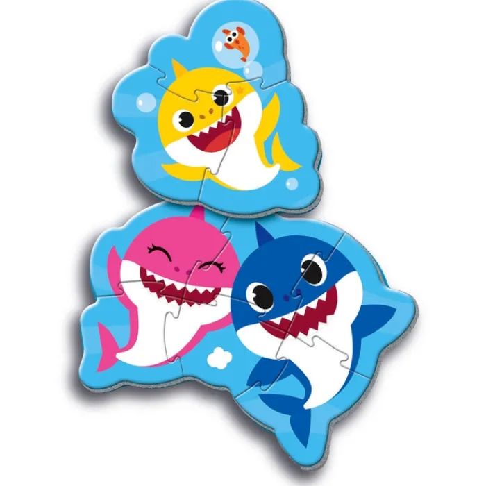 Baby Shark - 1x3 + 1x6 + 1x9 + 1x12 pezzi^Clementoni New