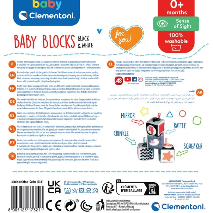 Black & White Soft Activity Blocks^Clementoni Discount