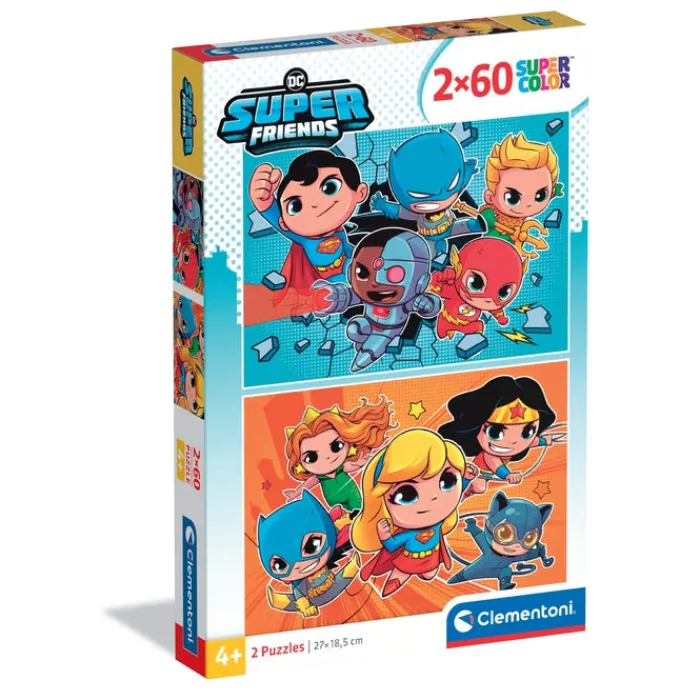 Dc Comics Superfriends - 2x60 pezzi^Clementoni Outlet
