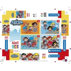 Dc Superfriends - 1x12 + 1x16 + 1x20 + 1x24 pezzi^Clementoni Online