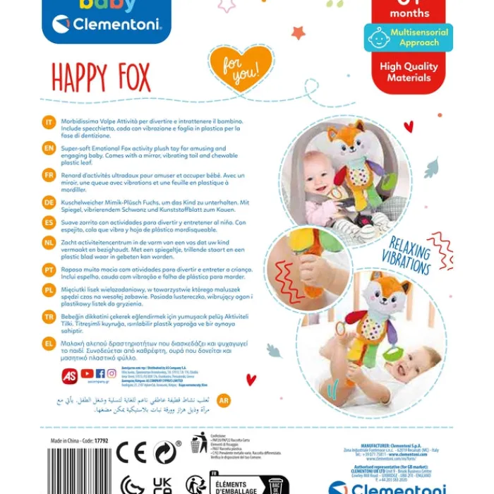 Fox Activity Plush^Clementoni Clearance