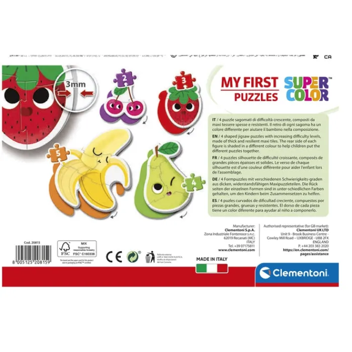 Fruits - 1x3 + 1x6 + 1x9 + 1x12 pezzi^Clementoni Best