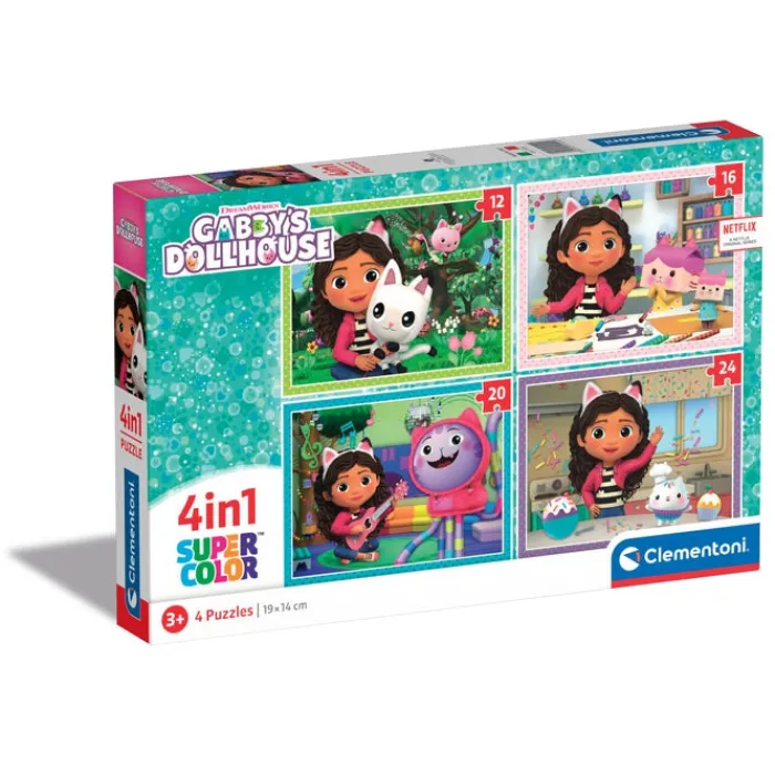 Gabby's Dollhouse - 1x12 + 1x16 + 1x20 + 1x24 pezzi^Clementoni Hot