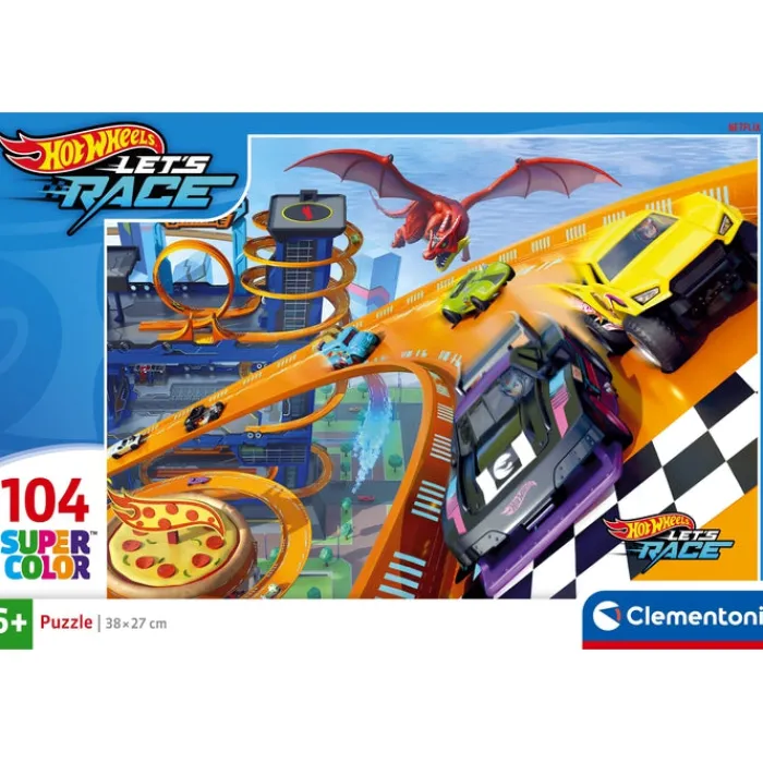 Hot WheelsTM - 104 pezzi^Clementoni New
