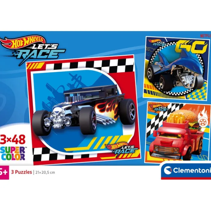 Hot WheelsTM - 3x48 pezzi^Clementoni New