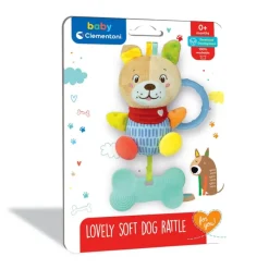 Lovely Soft Dog Rattle^Clementoni New