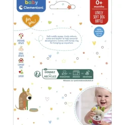 Lovely Soft Dog Rattle^Clementoni New