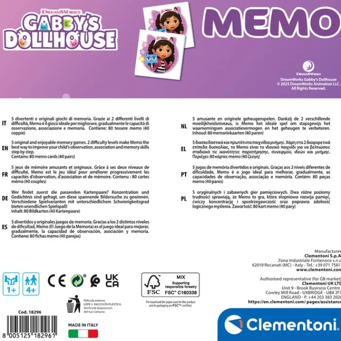 Memo Game - Gabby's Dollhouse^Clementoni Hot