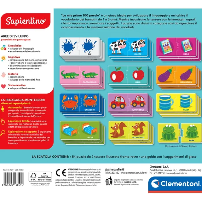 Montessori - Le mie Prime 100 parole^Clementoni Online