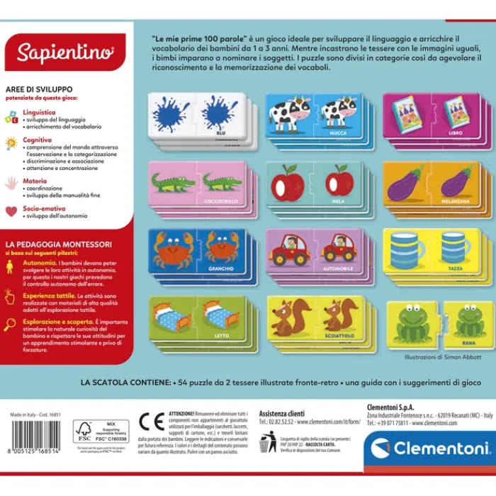 Montessori - Le mie Prime 100 parole^Clementoni Online