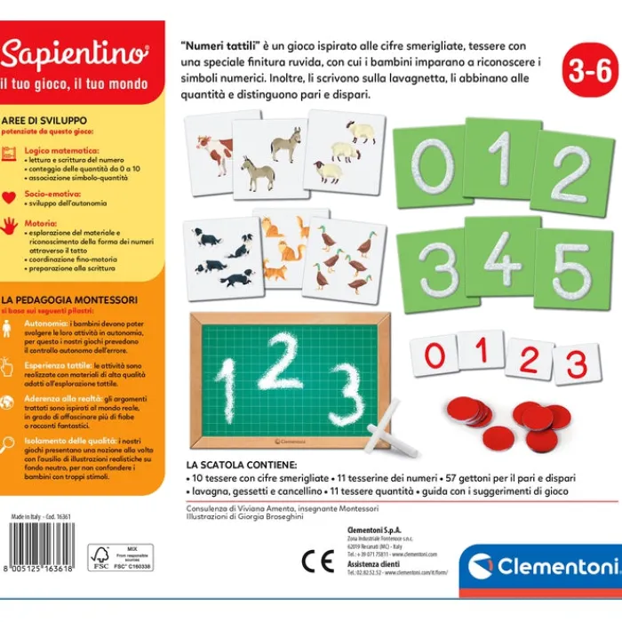 Montessori - Numeri tattili^Clementoni Outlet