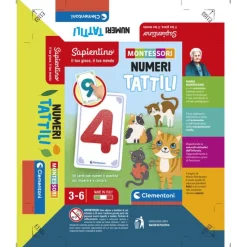 Montessori carte - Numeri tattili^Clementoni Discount