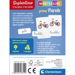 Montessori carte - Prime parole^Clementoni New
