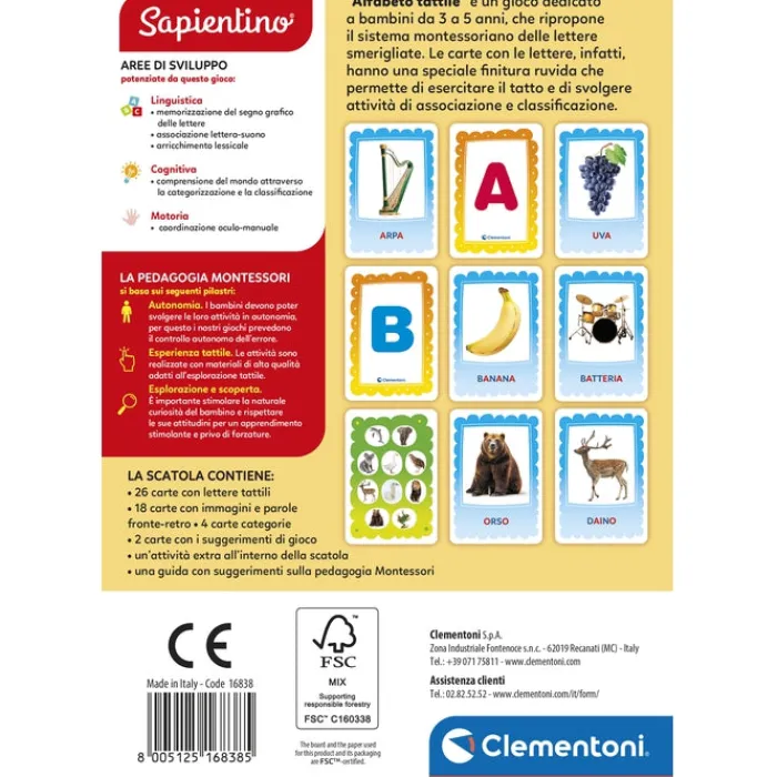 Montessori Flashcards - Alfabeto Tattile^Clementoni Hot