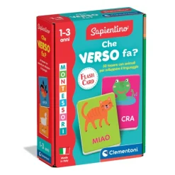 Montessori Flashcards - Che verso fa?^Clementoni New