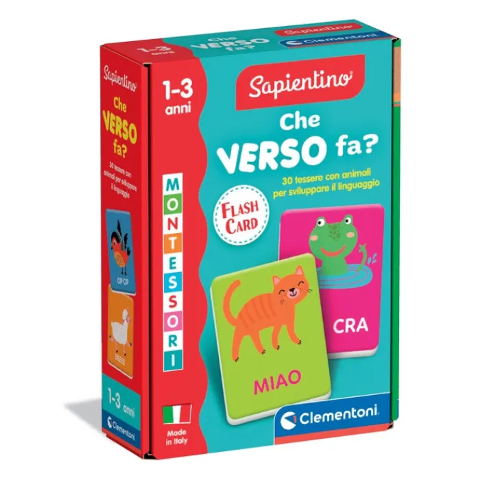 Montessori Flashcards - Che verso fa?^Clementoni New