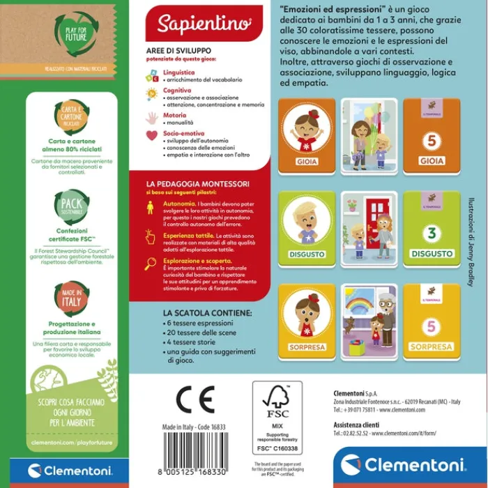 Montessori Flashcards - Emozioni ed Espressioni^Clementoni Clearance