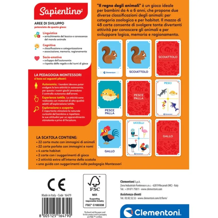 Montessori Flashcards - Il Regno degli Animali^Clementoni Clearance