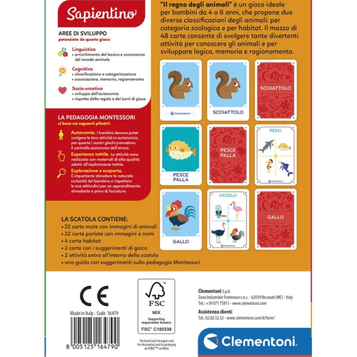 Montessori Flashcards - Il Regno degli Animali^Clementoni Clearance