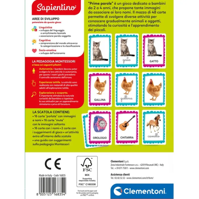 Montessori Flashcards - Prime Parole^Clementoni Best