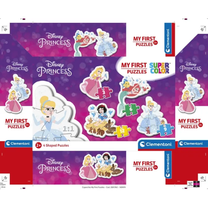 Princess - 1x3 + 1x6 + 1x9 + 1x12 pezzi^Clementoni Discount