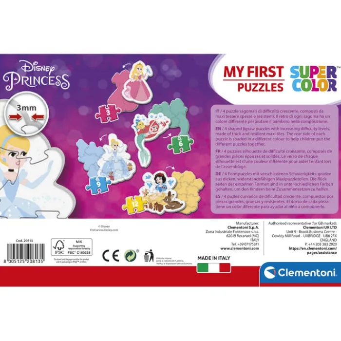 Princess - 1x3 + 1x6 + 1x9 + 1x12 pezzi^Clementoni Discount
