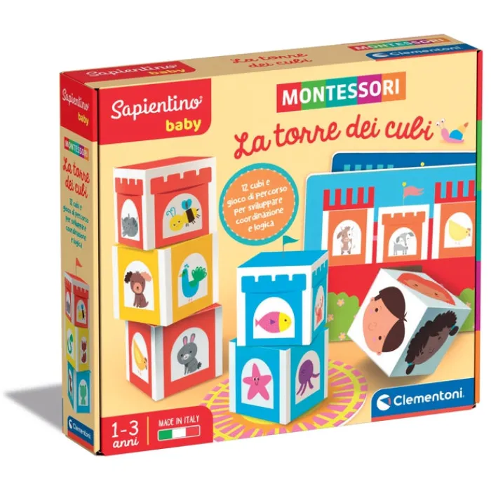 Sapientino Baby Montessori - La torre dei cubi^Clementoni Clearance