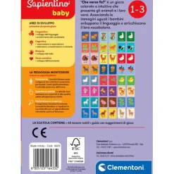 Sapientino Baby Montessori - Carte Che verso fa?^Clementoni New