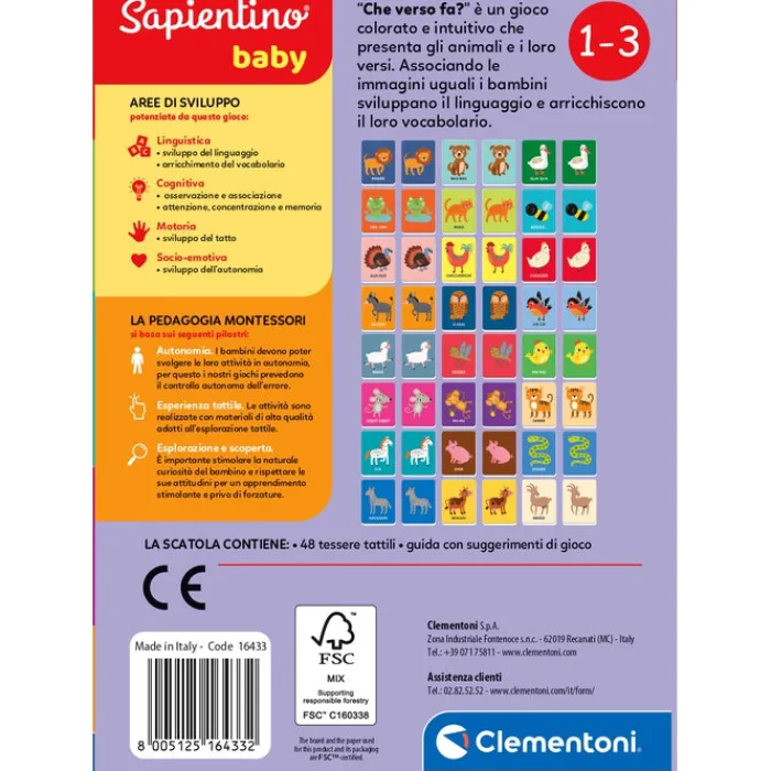 Sapientino Baby Montessori - Carte Che verso fa?^Clementoni New