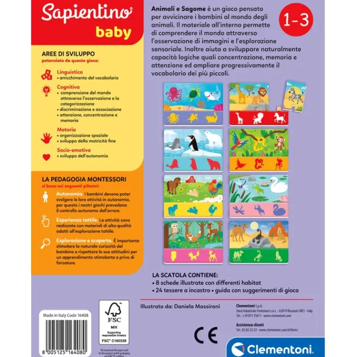 Sapientino Baby Montessori - Animali e sagome^Clementoni