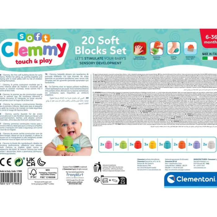 Soft Clemmy - Confezione 20 Mattoncini^Clementoni Discount