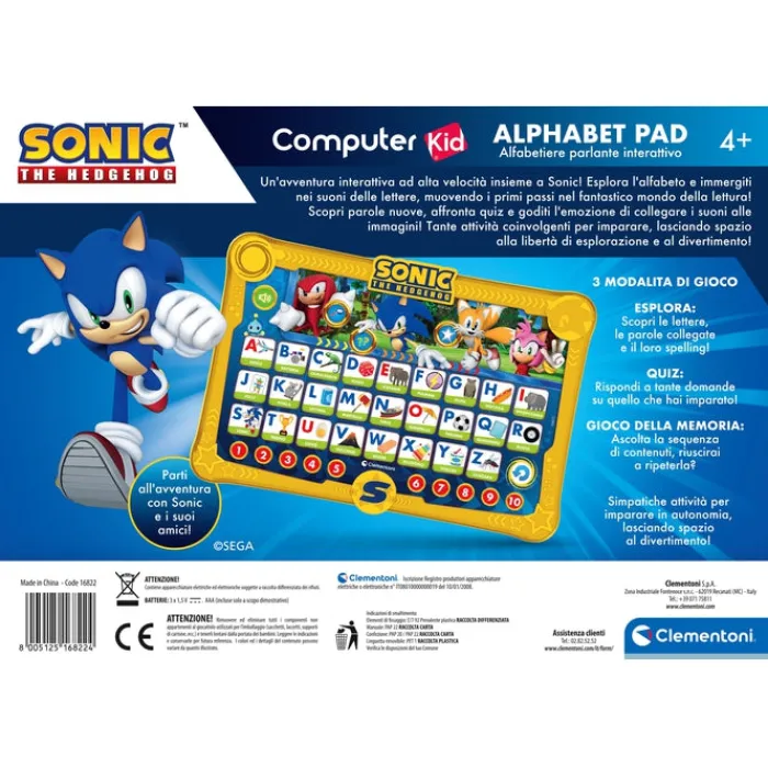 Sonic Alphabet Pad^Clementoni Clearance