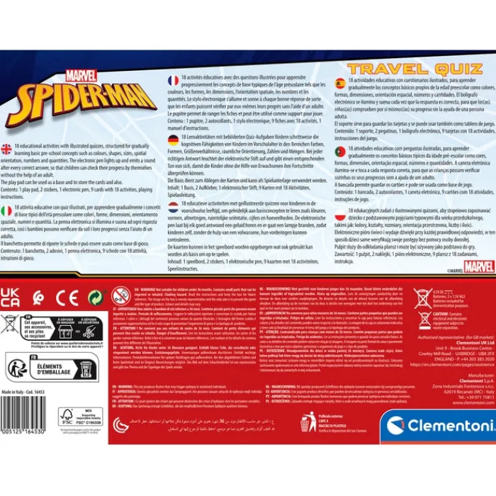 Travel Quiz Spiderman^Clementoni Discount