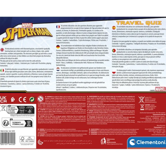 Travel Quiz Spiderman^Clementoni Discount