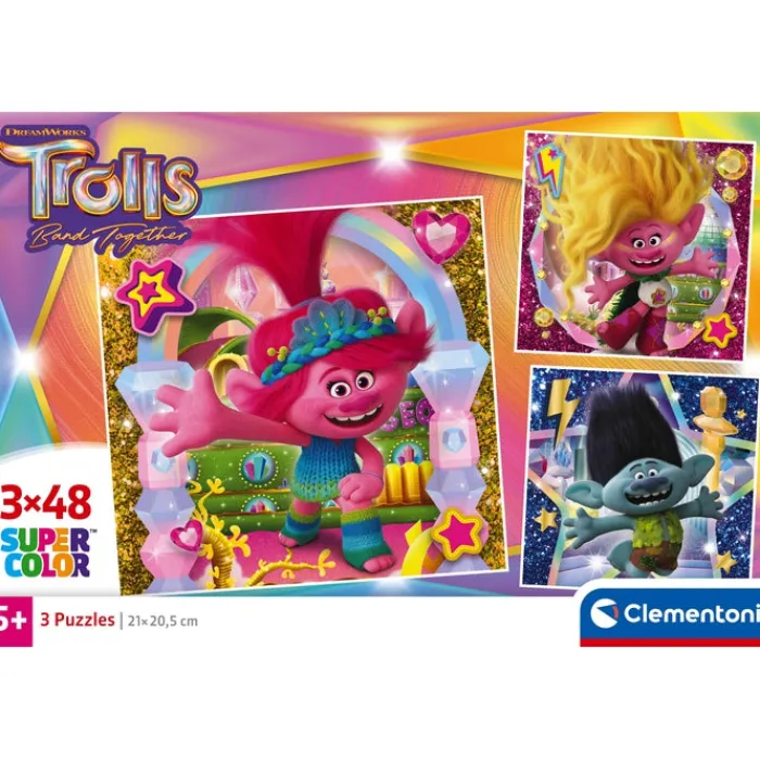 Trolls 3 - 3x48 pezzi^Clementoni New