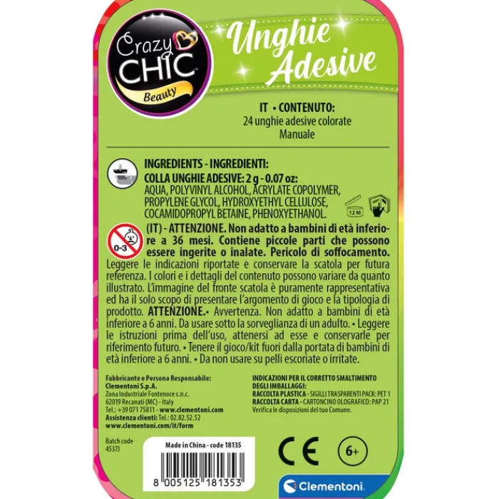 Unghie Finte Adesive - ANIMALS^Clementoni Discount