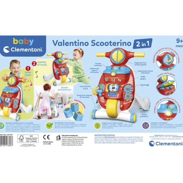 Valentino Scooterino Primi Passi 2 in 1^Clementoni Best