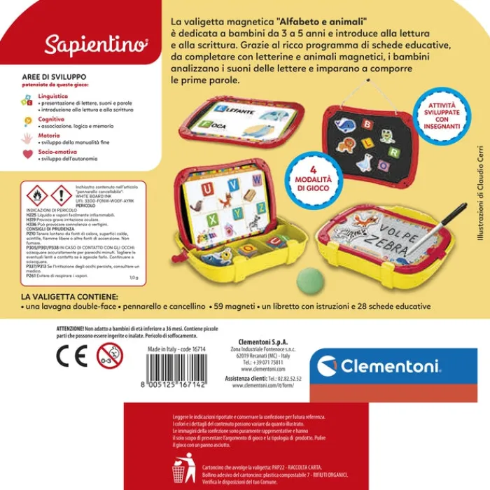 Valigetta magnetica Alfabeto e Animali^Clementoni Outlet