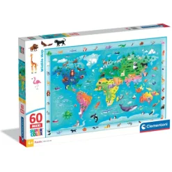 Wildlife Map - 60 pezzi^Clementoni Clearance