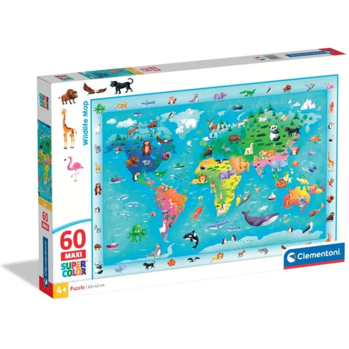 Wildlife Map - 60 pezzi^Clementoni Clearance